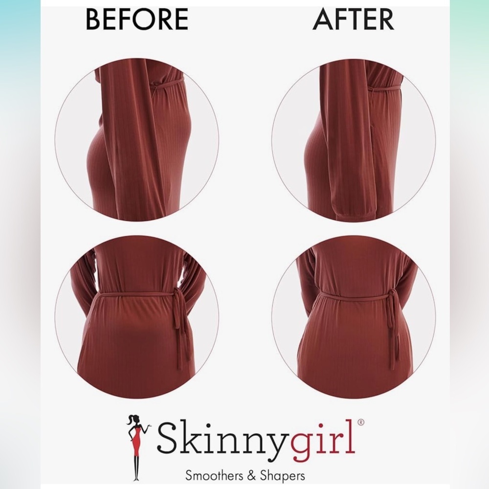 Skinny Girl High Waisted Tummy & Thigh Slimmer. XL. Black 86% Nylon/14% Spandex - Picture 3 of 13